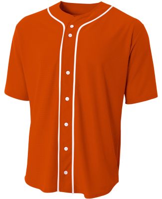 NB4184 A4 Youth Short Sleeve Full Button Baseball  in Athletic orange