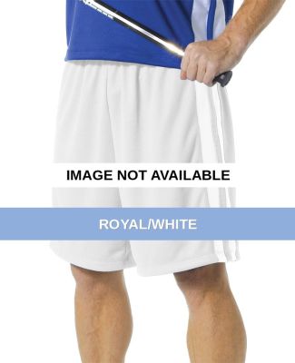 NB5320 A4 Youth Lacrosse Game Short Royal/White