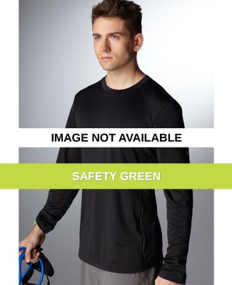 N9119 New Balance Men's Tempo Long-Sleeve Performa SAFETY GREEN