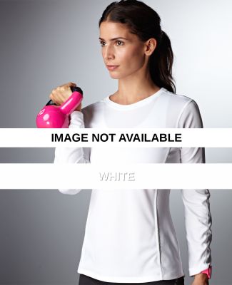 N9119L New Balance Ladies' Tempo Long-Sleeve Perfo WHITE