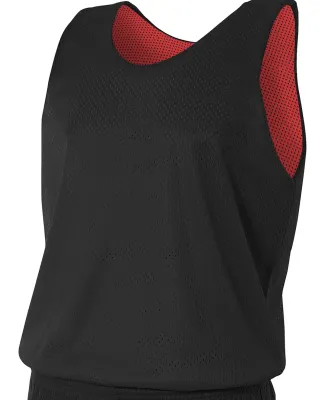 NF1270 A4 Adult Reversible Mesh Tank BLACK/ RED