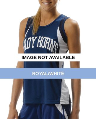 NW1009 A4 Ladies Cooling Performance Singlet Royal/White