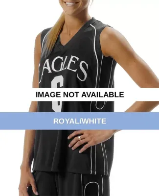 NW2322 A4 Ladies Moisture Management Game Muscle Royal/White