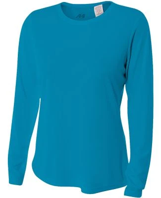 NW3002 A4 Women's Long Sleeve Cooling Performance  in Electric blue