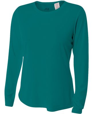 NW3002 A4 Women's Long Sleeve Cooling Performance  in Teal