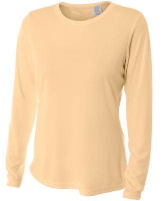 NW3002 A4 Women's Long Sleeve Cooling Performance  in Melon