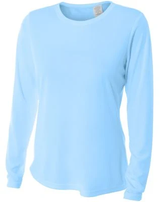 NW3002 A4 Women's Long Sleeve Cooling Performance  in Sky blue
