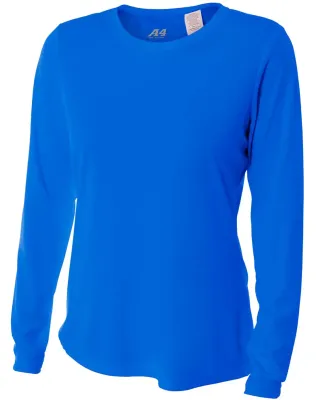 NW3002 A4 Women's Long Sleeve Cooling Performance  ROYAL
