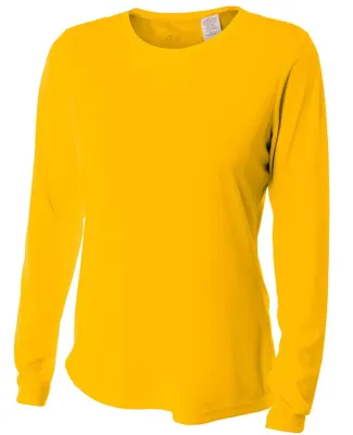 NW3002 A4 Women's Long Sleeve Cooling Performance  GOLD