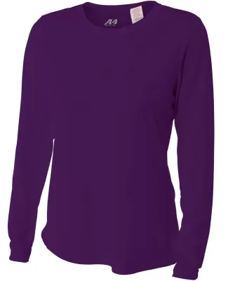 NW3002 A4 Women's Long Sleeve Cooling Performance  PURPLE