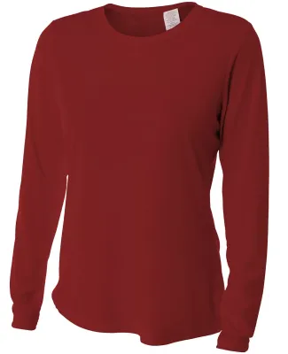 NW3002 A4 Women's Long Sleeve Cooling Performance  CARDINAL