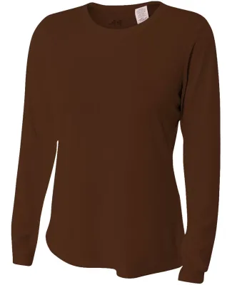 NW3002 A4 Women's Long Sleeve Cooling Performance  BROWN