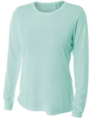NW3002 A4 Women's Long Sleeve Cooling Performance  PASTEL MINT