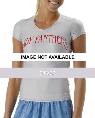 NW3199 A4 Short Sleeve Compression V-neck Silver