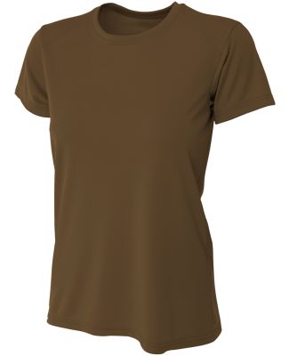 NW3201 A4 Women's Cooling Performance Crew T-Shirt in Brown