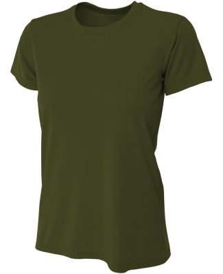 NW3201 A4 Women's Cooling Performance Crew T-Shirt in Military green