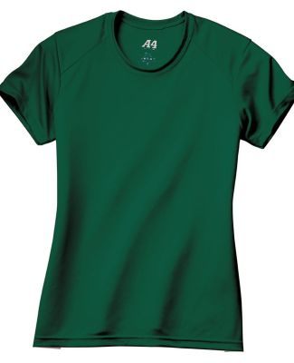 NW3201 A4 Women's Cooling Performance Crew T-Shirt in Forest green