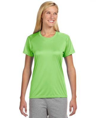 NW3201 A4 Women's Cooling Performance Crew T-Shirt in Lime