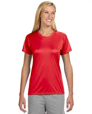 NW3201 A4 Women's Cooling Performance Crew T-Shirt in Scarlet