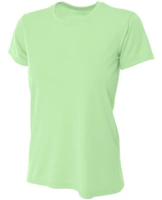 NW3201 A4 Women's Cooling Performance Crew T-Shirt in Light lime