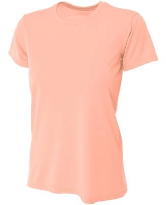 NW3201 A4 Women's Cooling Performance Crew T-Shirt in Salmon