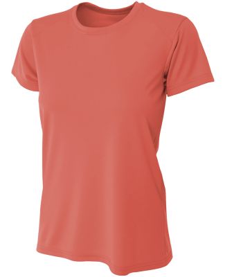 NW3201 A4 Women's Cooling Performance Crew T-Shirt in Coral