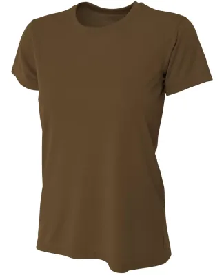 NW3201 A4 Women's Cooling Performance Crew T-Shirt BROWN