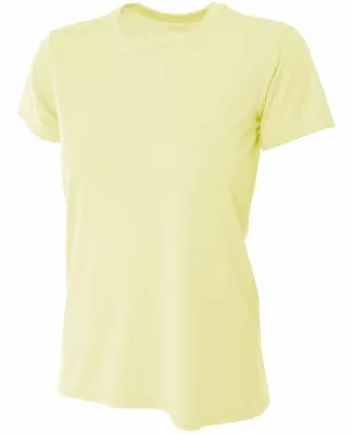 NW3201 A4 Women's Cooling Performance Crew T-Shirt LIGHT YELLOW