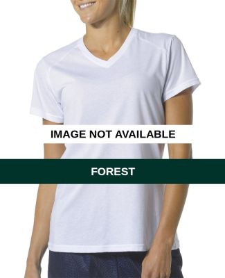 NW3232 A4 Women's Short Sleeve Fusion V-Neck Forest