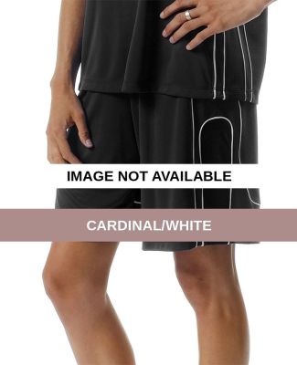NW5285 A4 Moisture Management Game Short Cardinal/White