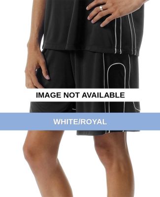 NW5285 A4 Moisture Management Game Short White/Royal