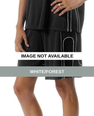 NW5285 A4 Moisture Management Game Short White/Forest