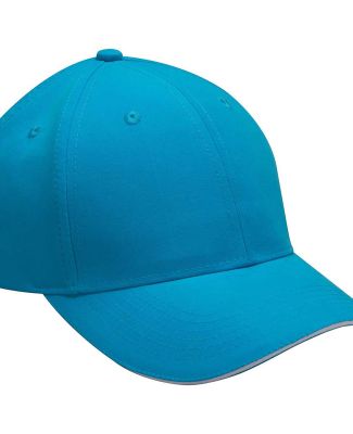 PE102 Adams Polyester Performer Cap in Bimini blue/ wht