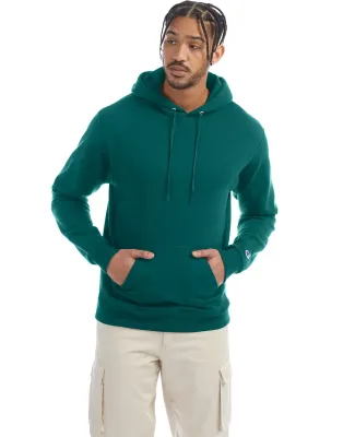 Champion S700 Logo 50/50 Pullover Hoodie in Emerald green