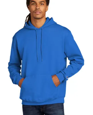 Champion S700 Logo 50/50 Pullover Hoodie in Royal blue