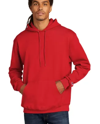 Champion S700 Logo 50/50 Pullover Hoodie in Scarlet