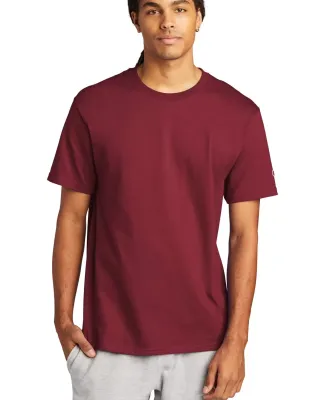 T425 Champion Adult Short-Sleeve T-Shirt T525C in Cardinal