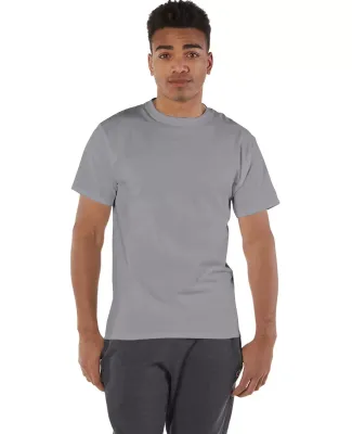 T425 Champion Adult Short-Sleeve T-Shirt T525C in Stone grey