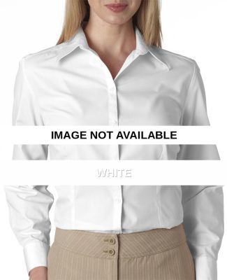 V0114 Van Heusen Ladies' Long-Sleeve Silky Poplin White