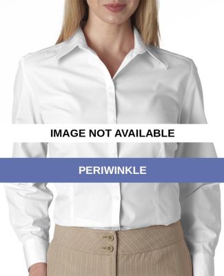 V0114 Van Heusen Ladies' Long-Sleeve Silky Poplin Periwinkle