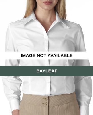 V0114 Van Heusen Ladies' Long-Sleeve Silky Poplin Bayleaf