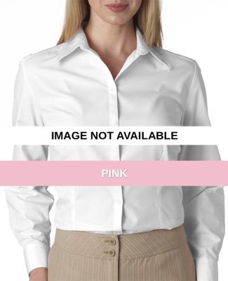 V0114 Van Heusen Ladies' Long-Sleeve Silky Poplin Pink