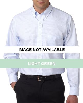V0200 Van Heusen Men's Long-Sleeve Varsity Check O Light Green