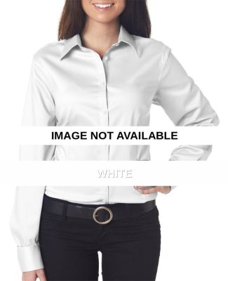 V0219 Van Heusen Ladies Solid Sateen Woven White