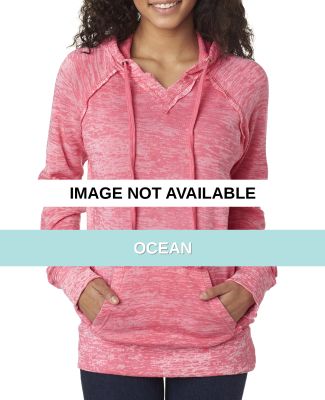 W1162 Weatherproof Ladies' Courtney Burnout Hooded OCEAN