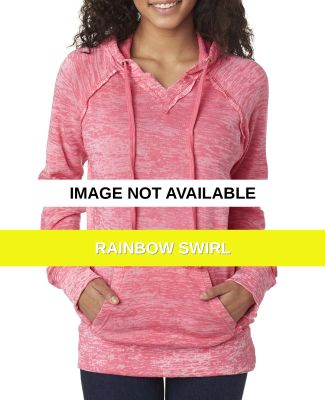 W1162 Weatherproof Ladies' Courtney Burnout Hooded RAINBOW SWIRL
