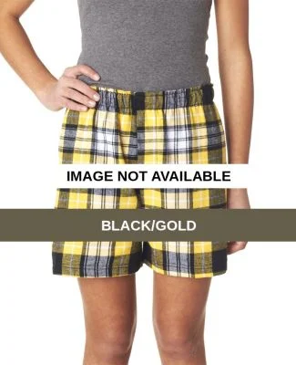 YP48 Boxercraft Youth Flannel Boxers Black/Gold