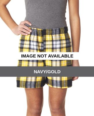 YP48 Boxercraft Youth Flannel Boxers Navy/Gold