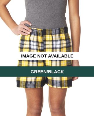 YP48 Boxercraft Youth Flannel Boxers Green/Black