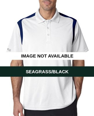 Z0095 Izod Adult Contrast Color Body Mapping Polo Seagrass/Black